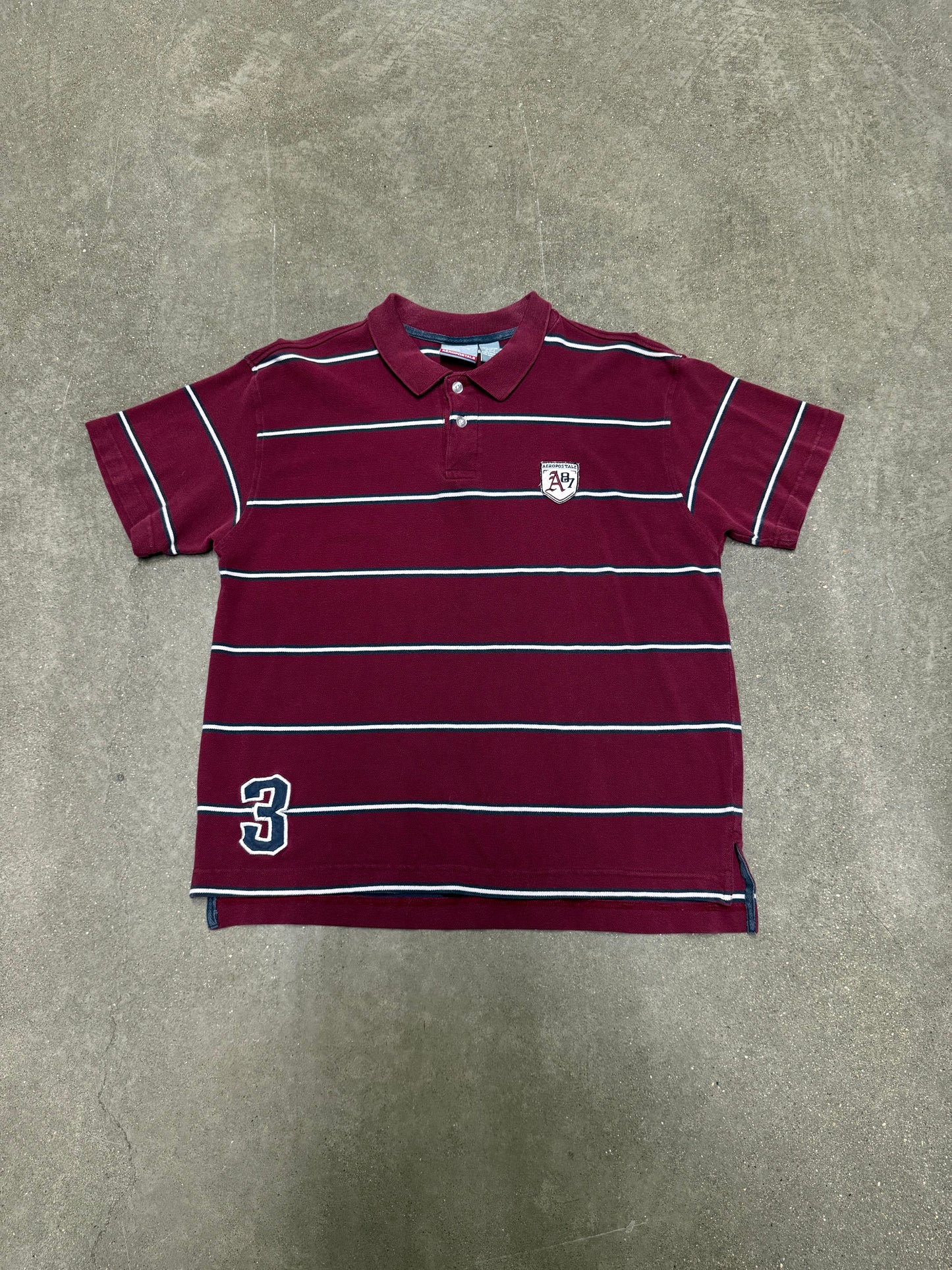 Vintage Aeropostale Polo Rugby Style Striped Shirt #3