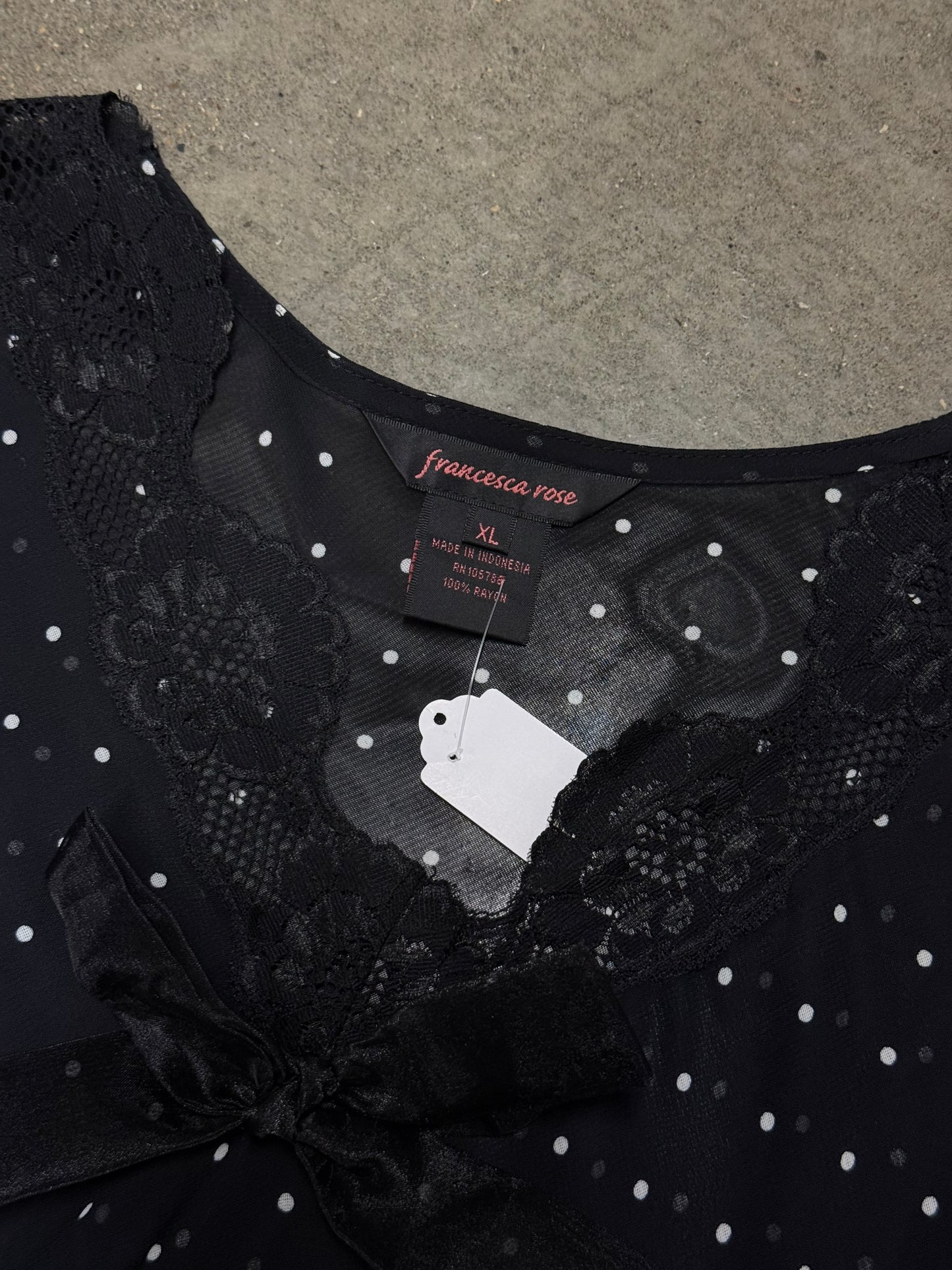 Vintage Women’s Polka Dot Sheer Long-sleeve Blouse Shirt
