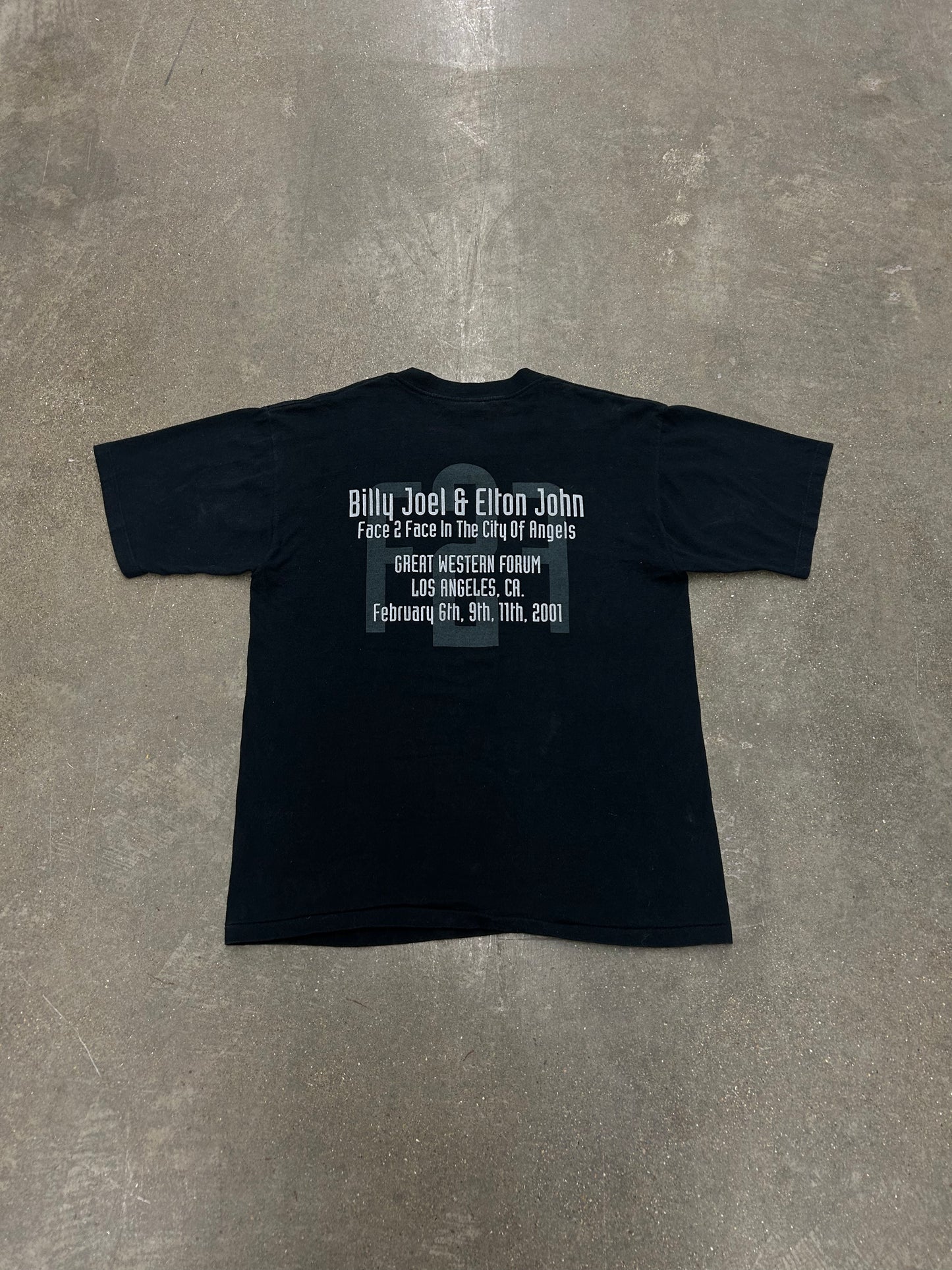 2001 Billy Joel Elton John Face 2 Face Tour T-Shirt