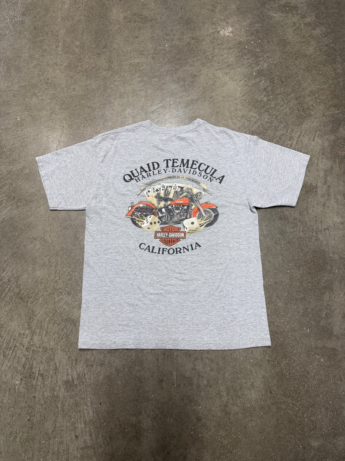 Vintage Y2K Harley Davidson Quaid Temecula, California T-Shirt