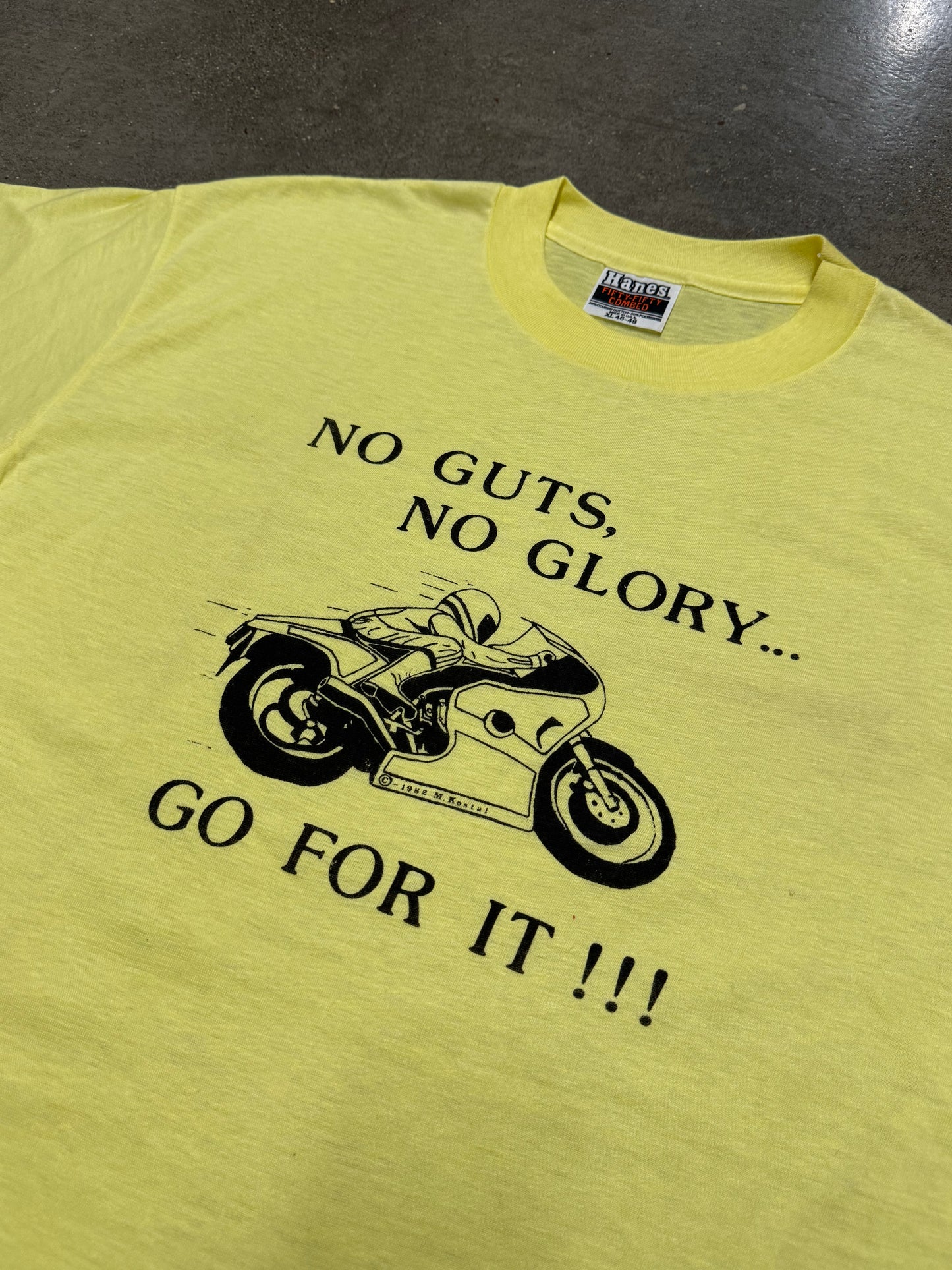 1980's Motorcycle "No Guts, No Glory" T-Shirt