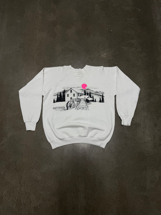 Vintage 1990's Farm Sunset Crewneck