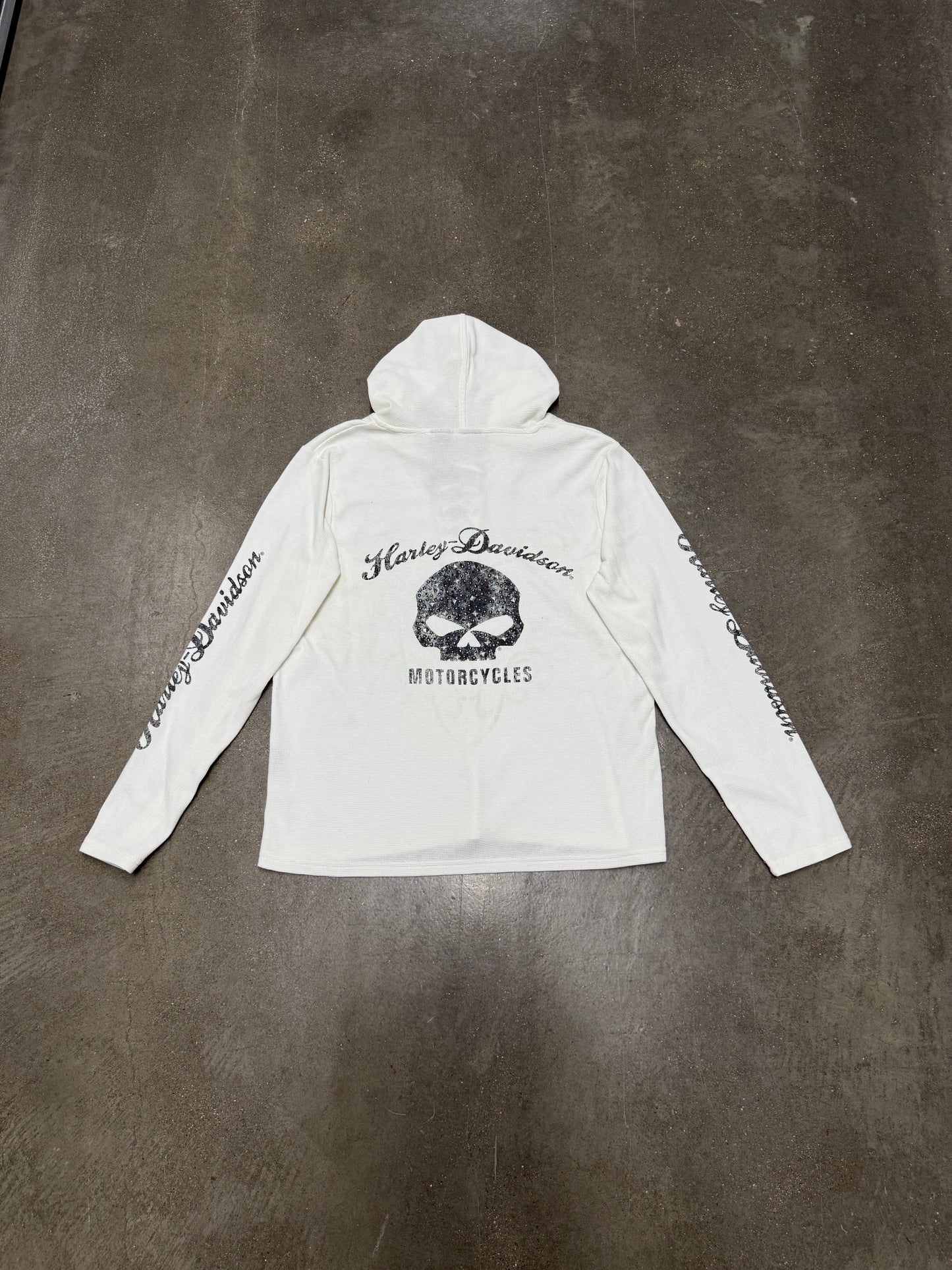 Vintage Y2K Harley Davidson Lace Up Sweatshirt