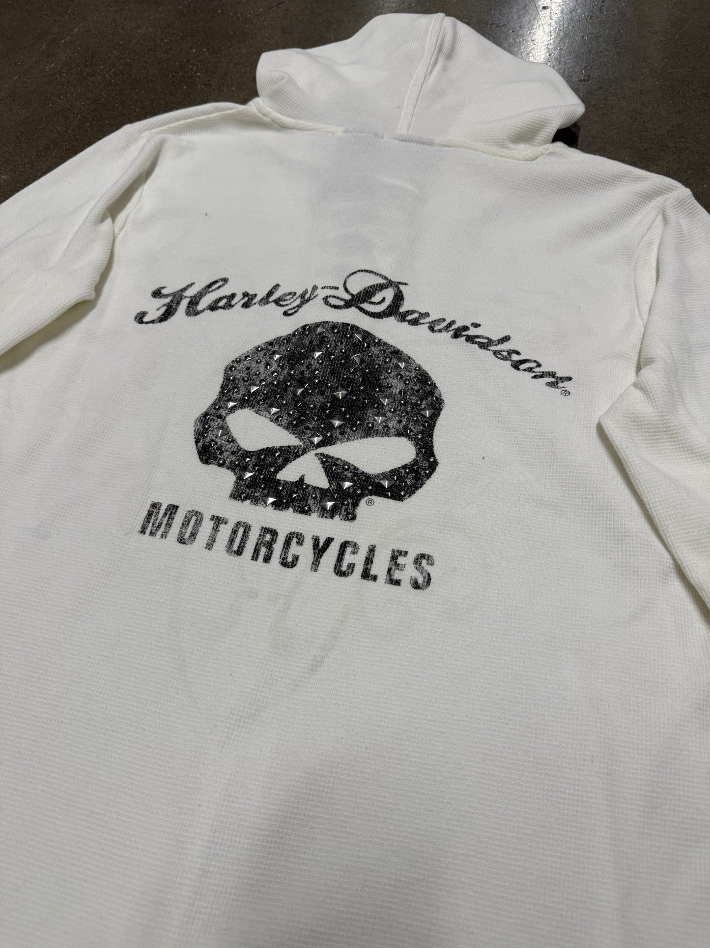 Vintage Y2K Harley Davidson Lace Up Sweatshirt