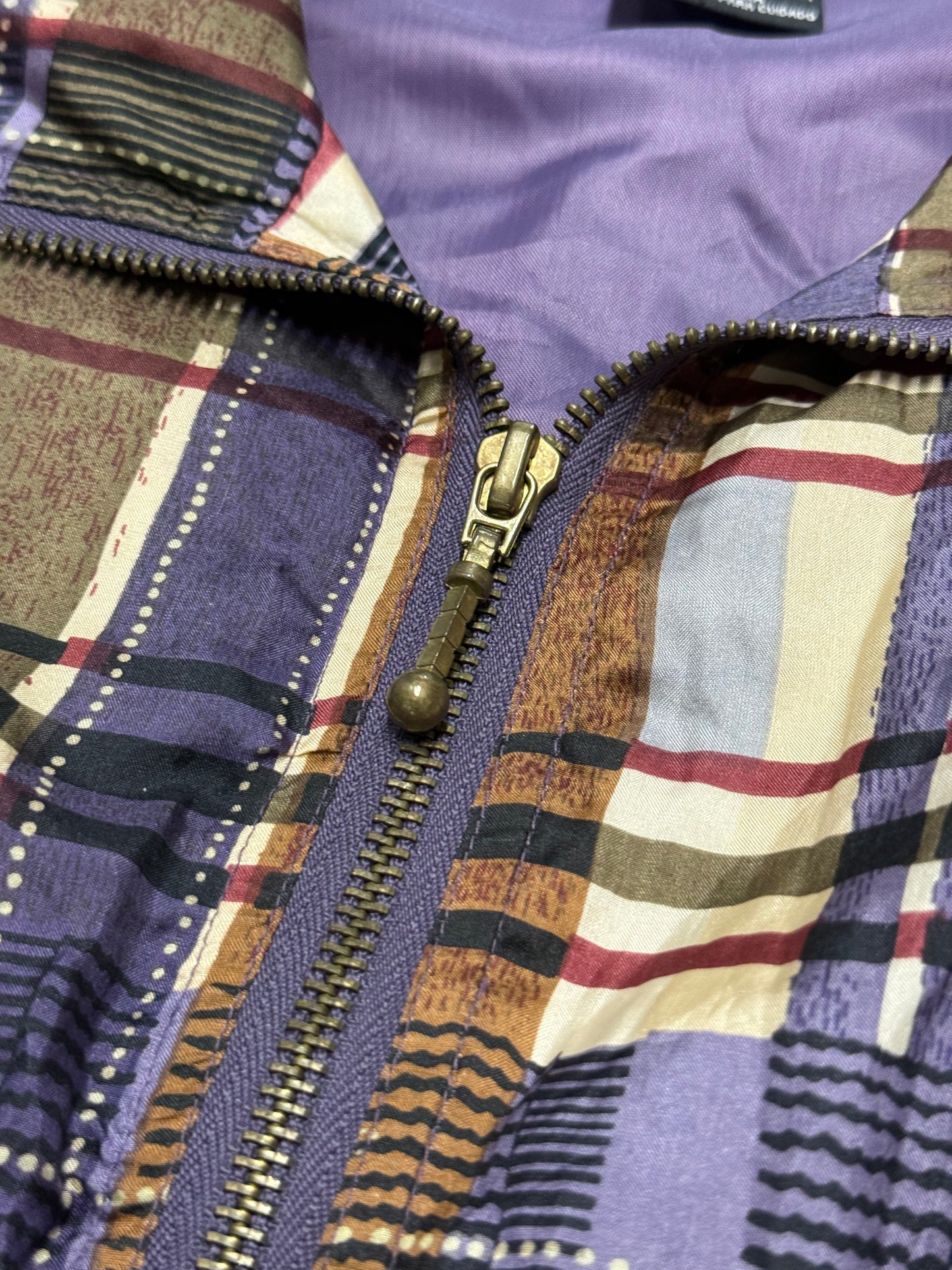 Vintage Y2K Abvien Plaid Nylon Jacket