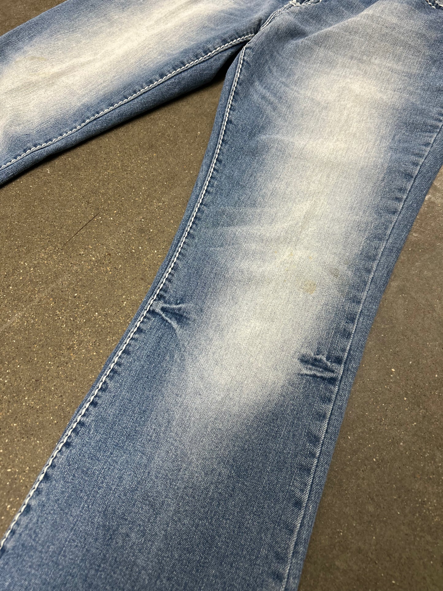 Y2K Rhythm in Blues Flared Jeans