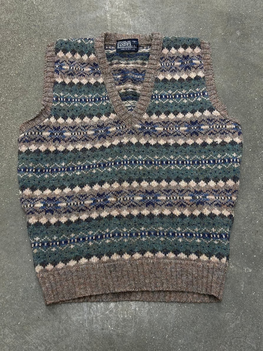 1990's Land's End 100% Wool Sweater Vest