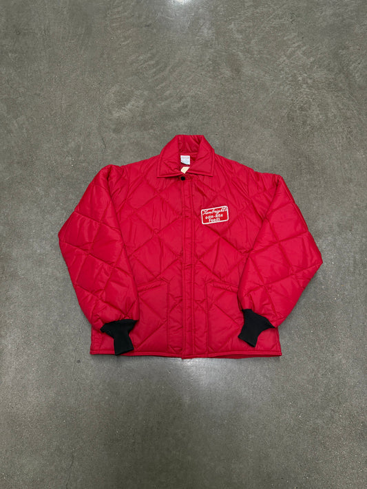1980's Vintage Red Quilted Work Jacket
