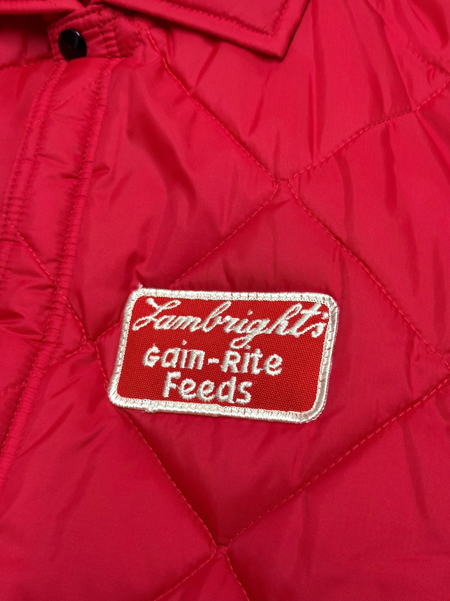 1980's Vintage Red Quilted Work Jacket