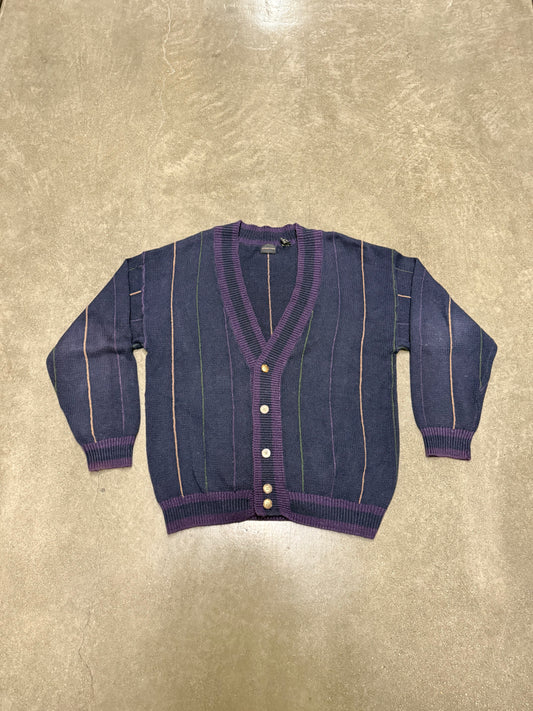 Vintage 90s/Y2K Structure Striped Cardigan Sweater