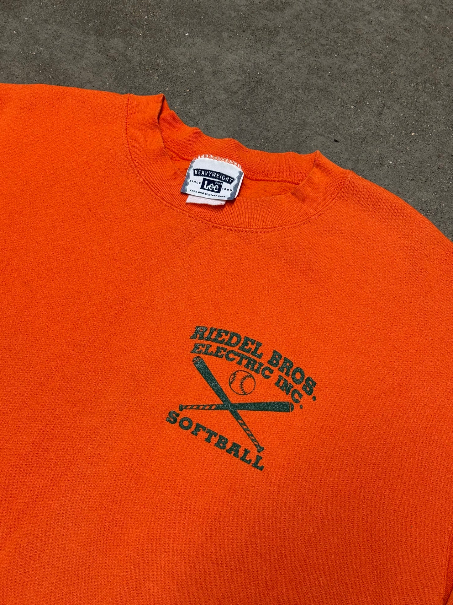 Vintage 1990's/Y2K Orange Athletic Crewneck Sweater