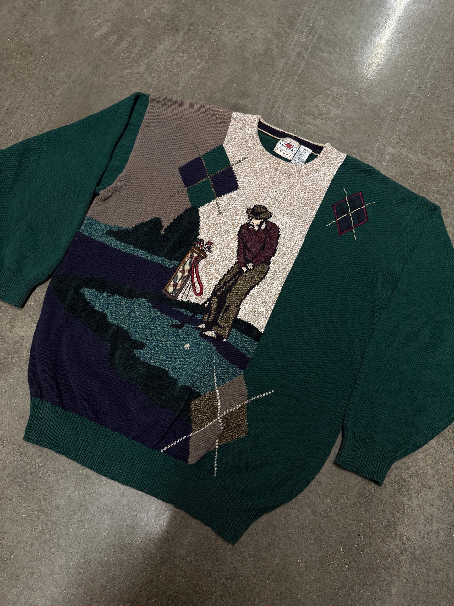 Vintage Y2K 90s Golfing Knit Sweater