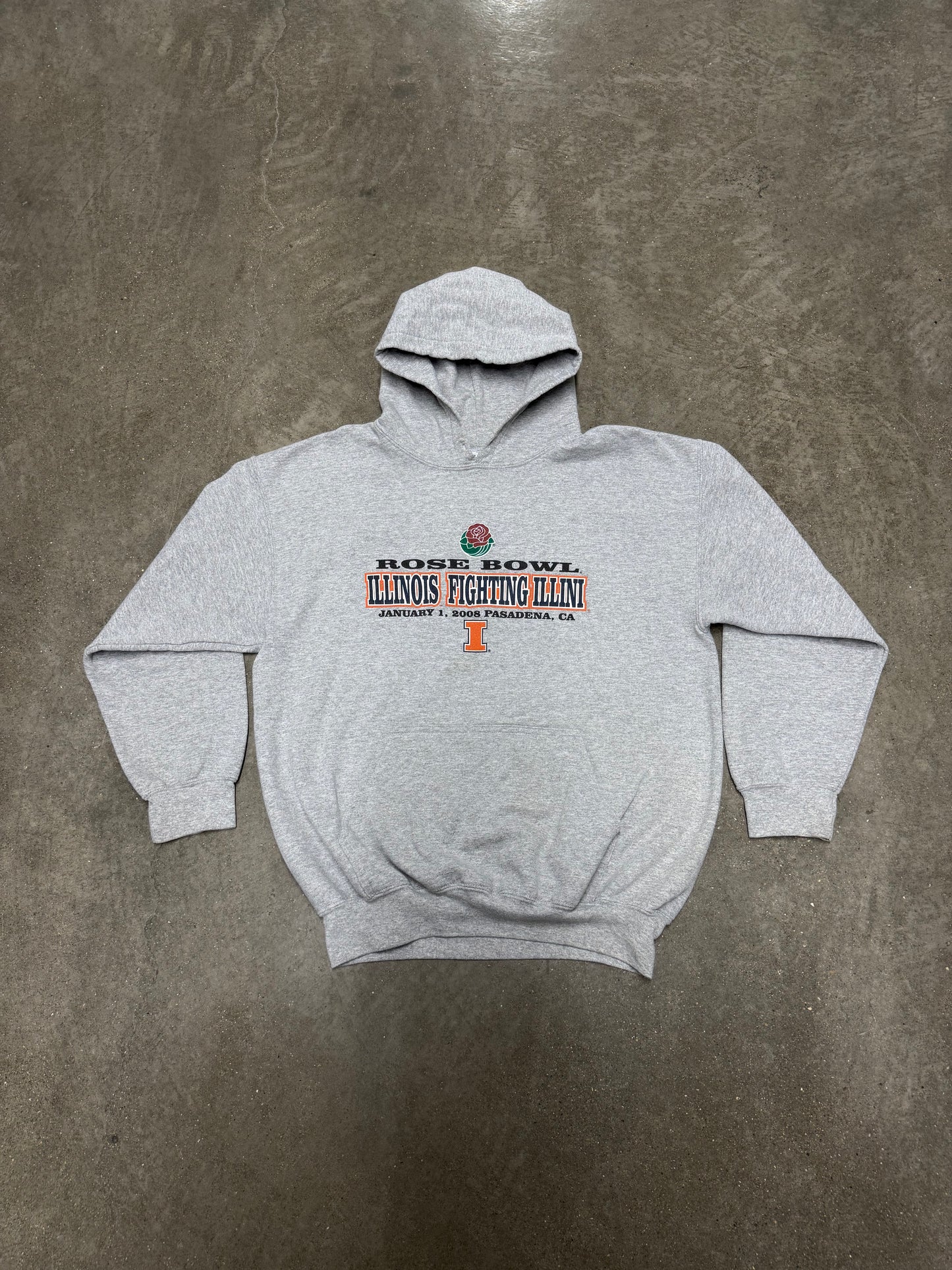 Vintage Y2K 2008 University of Illinois Rose Bowl Hoodie