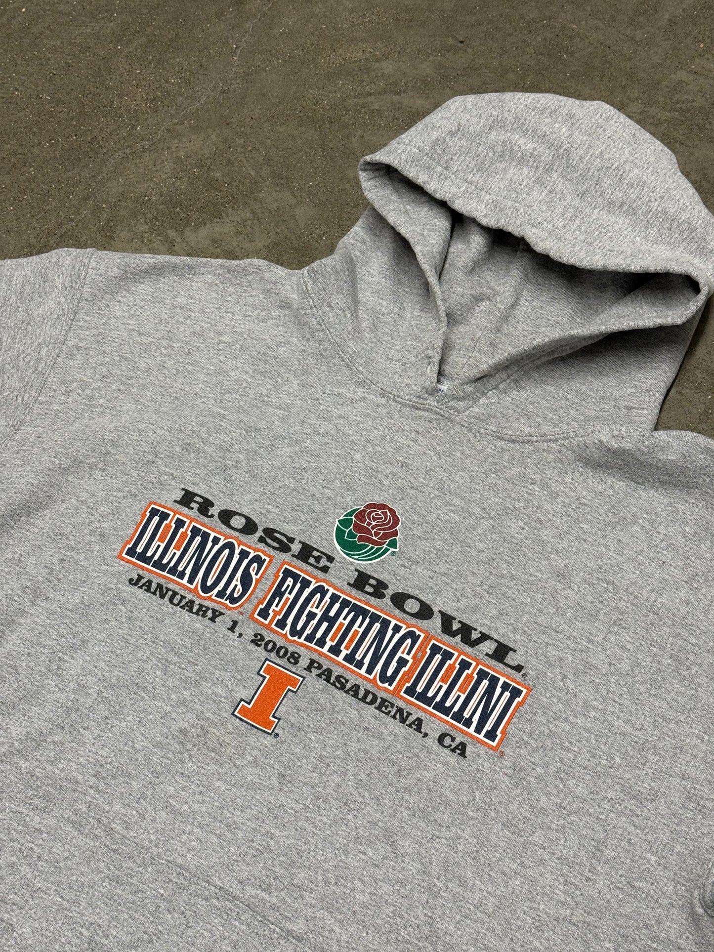 Vintage Y2K 2008 University of Illinois Rose Bowl Hoodie