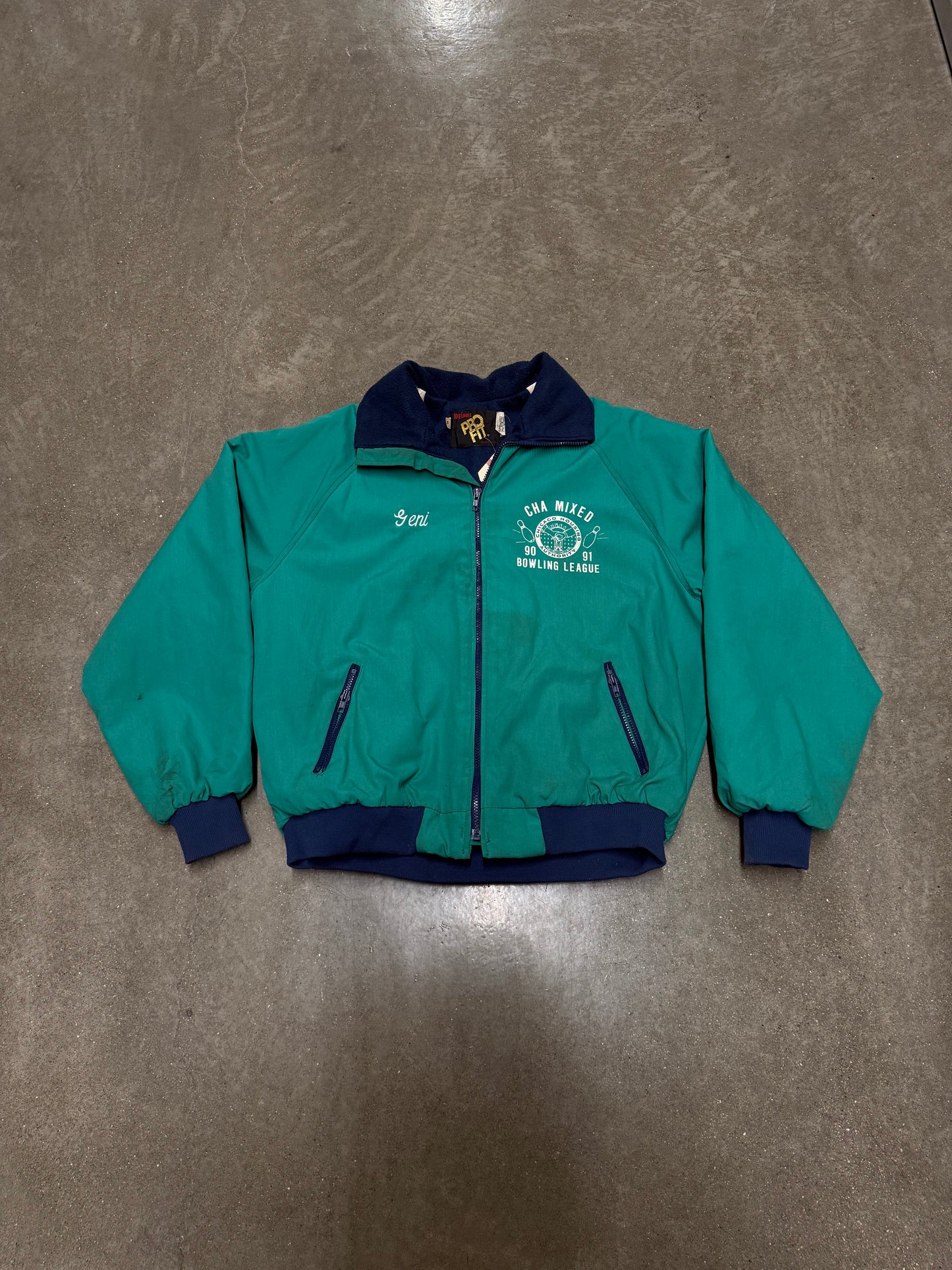 Vintage 1990/1991 Chicago Bowling League Jacket size XL