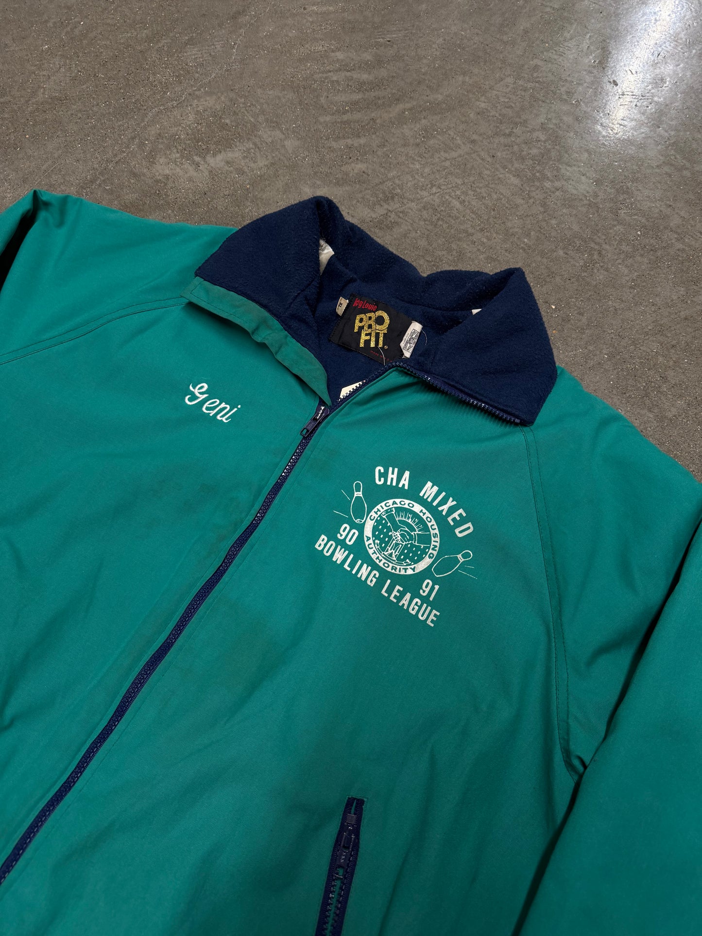 Vintage 1990/1991 Chicago Bowling League Jacket size XL