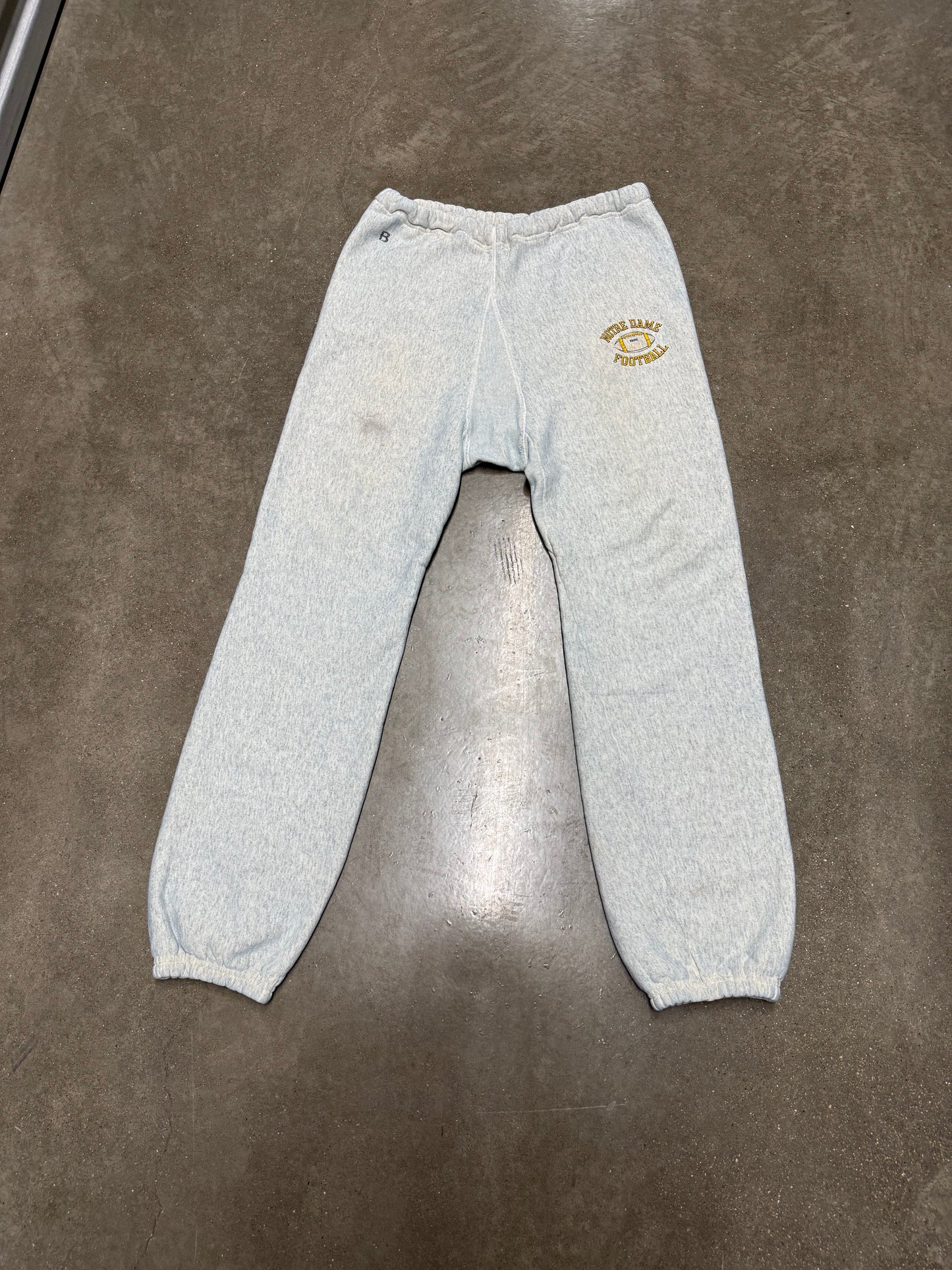 Vintage 1980's Notre Dame Fighting Irish Football Grey Sweatpants