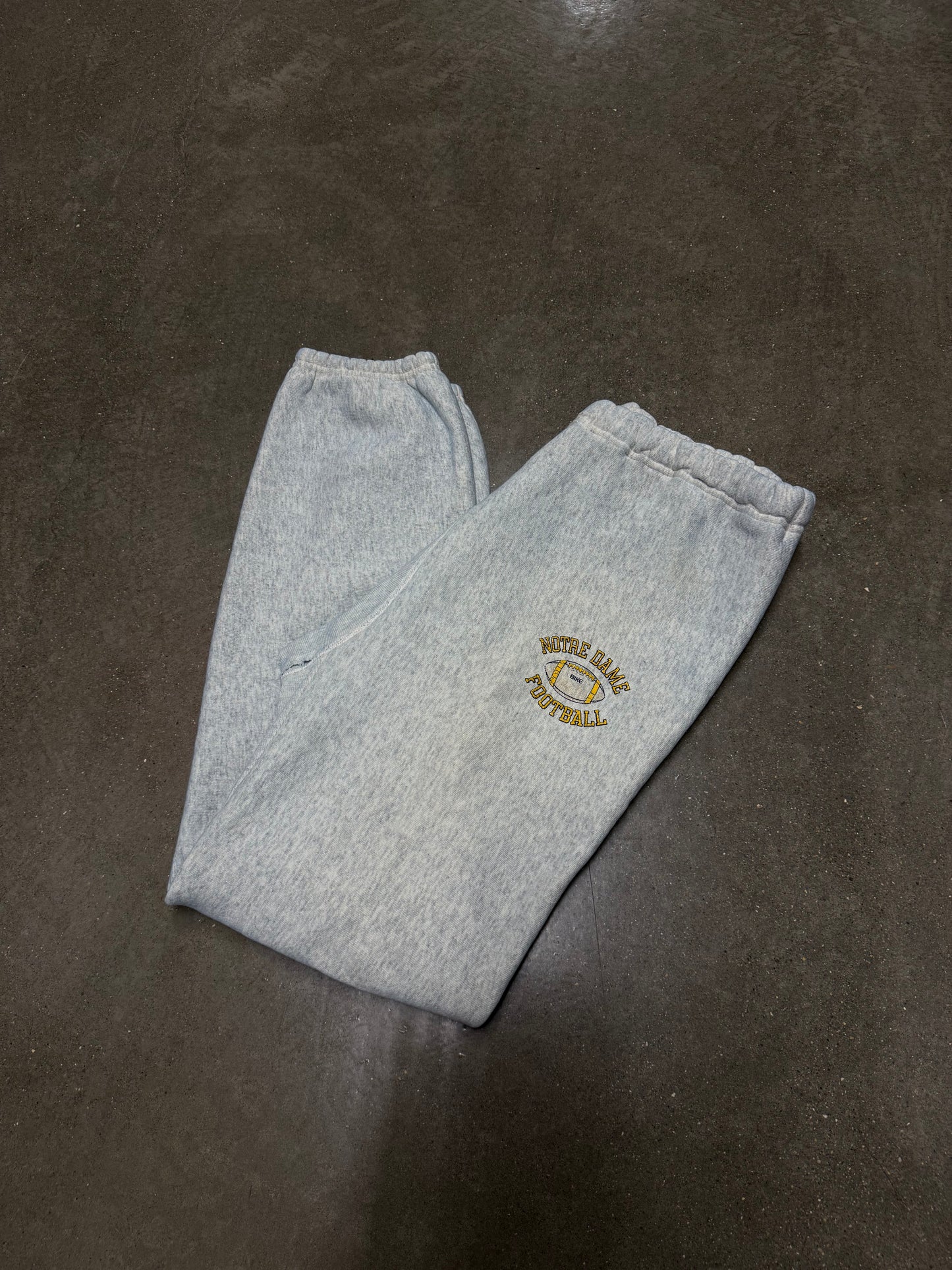 Vintage 1980's Notre Dame Fighting Irish Football Grey Sweatpants