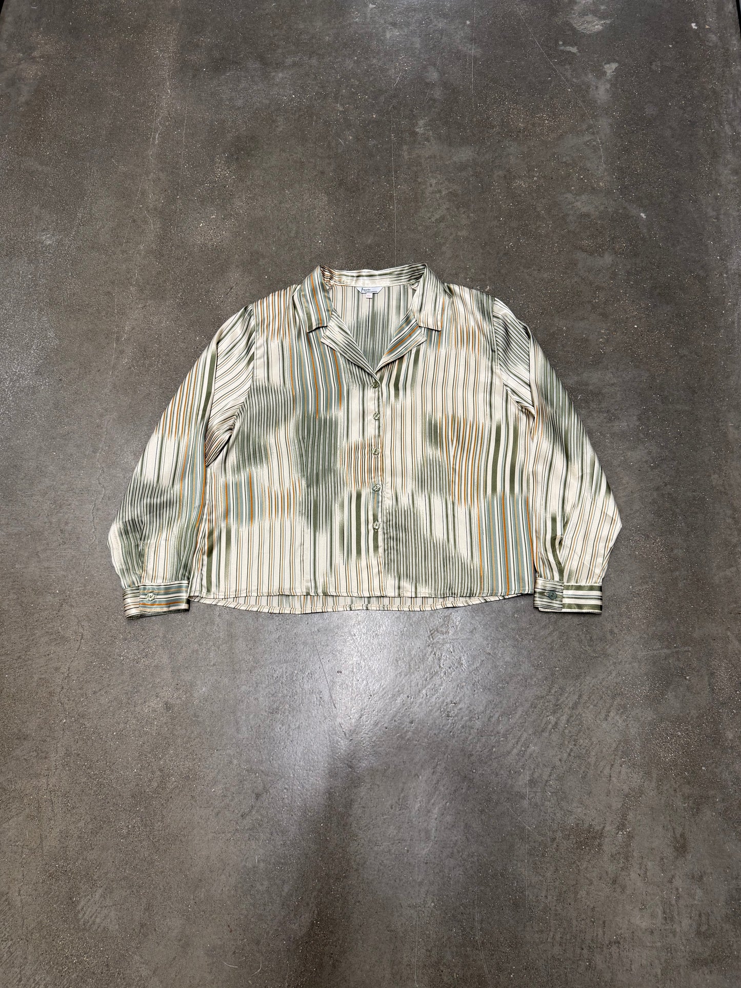 Vintage 1980s Silk Button Up