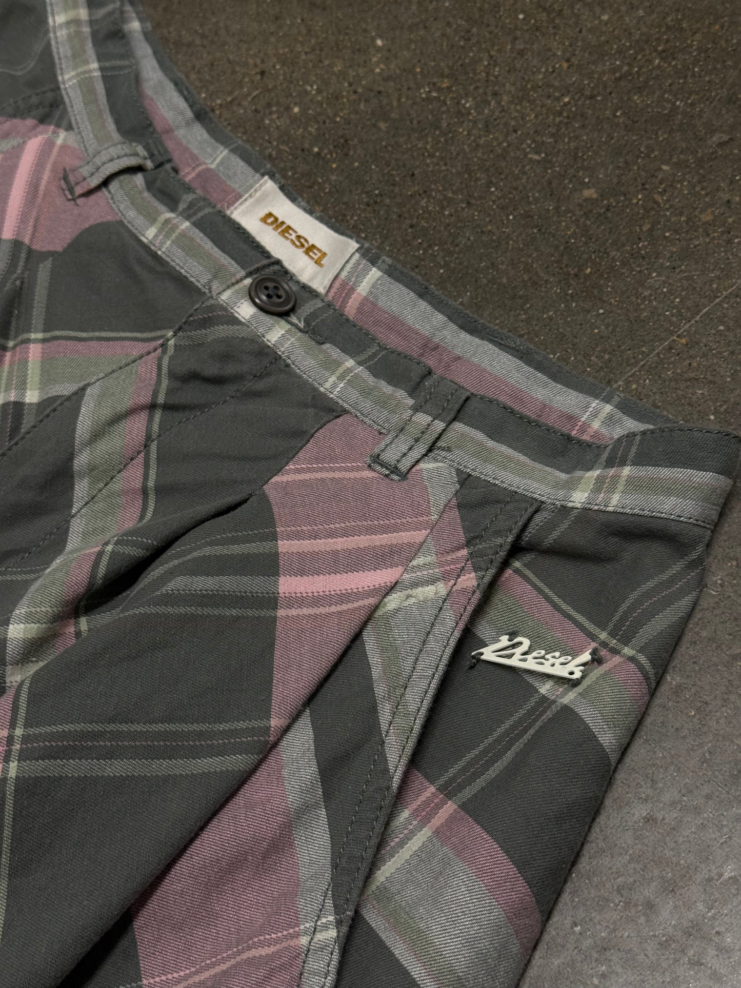 Vintage Y2K Diesel Plaid Skirt