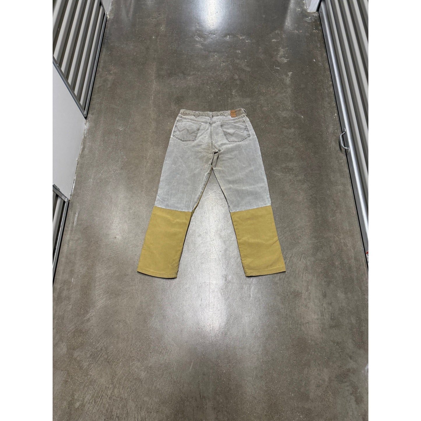 Vintage Distressed Wrangler Double Knee Two Tone Field Pants