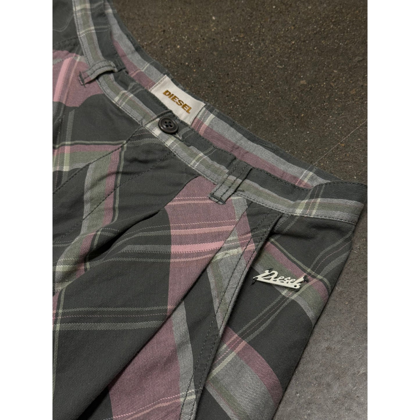 Vintage Y2K Diesel Plaid Skirt