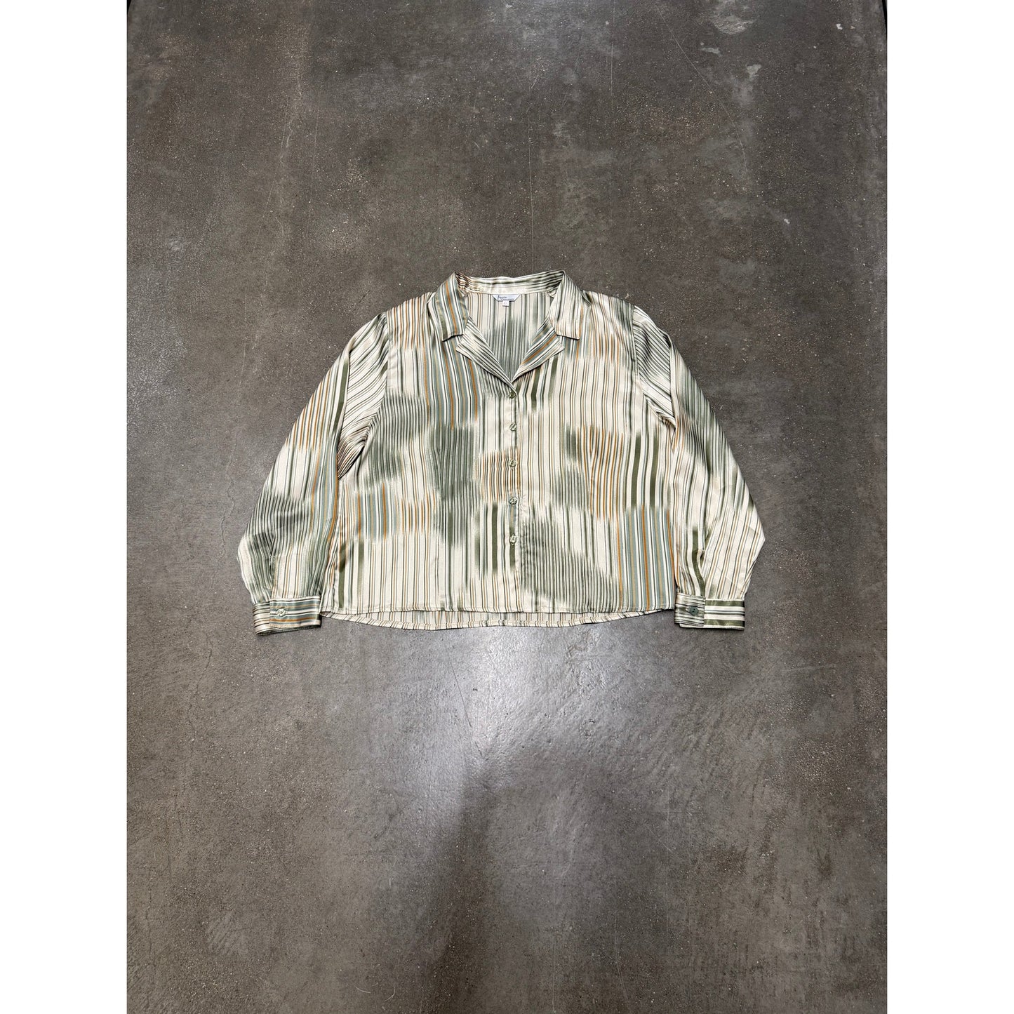 Vintage 1980s European Silk Button Up