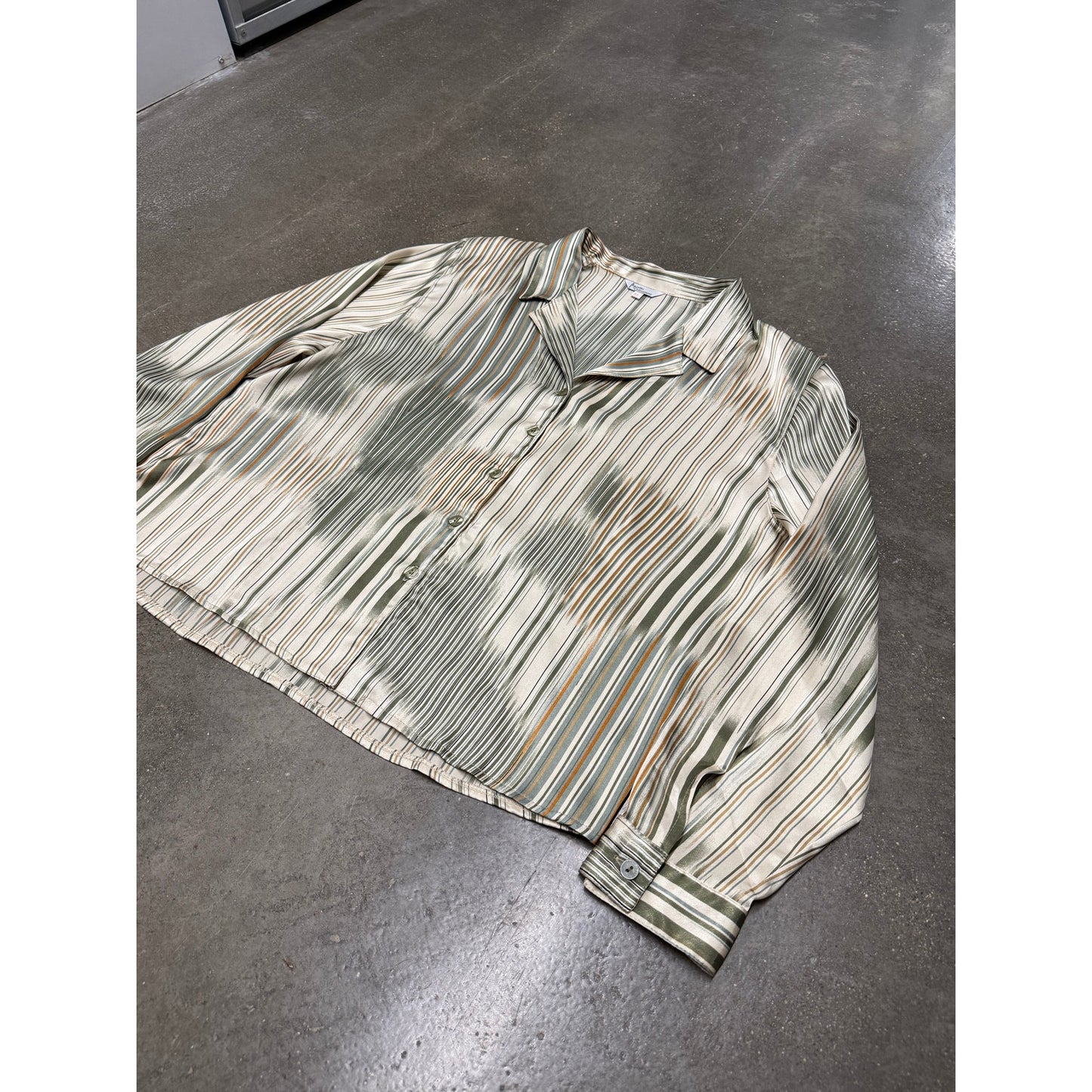 Vintage 1980s European Silk Button Up