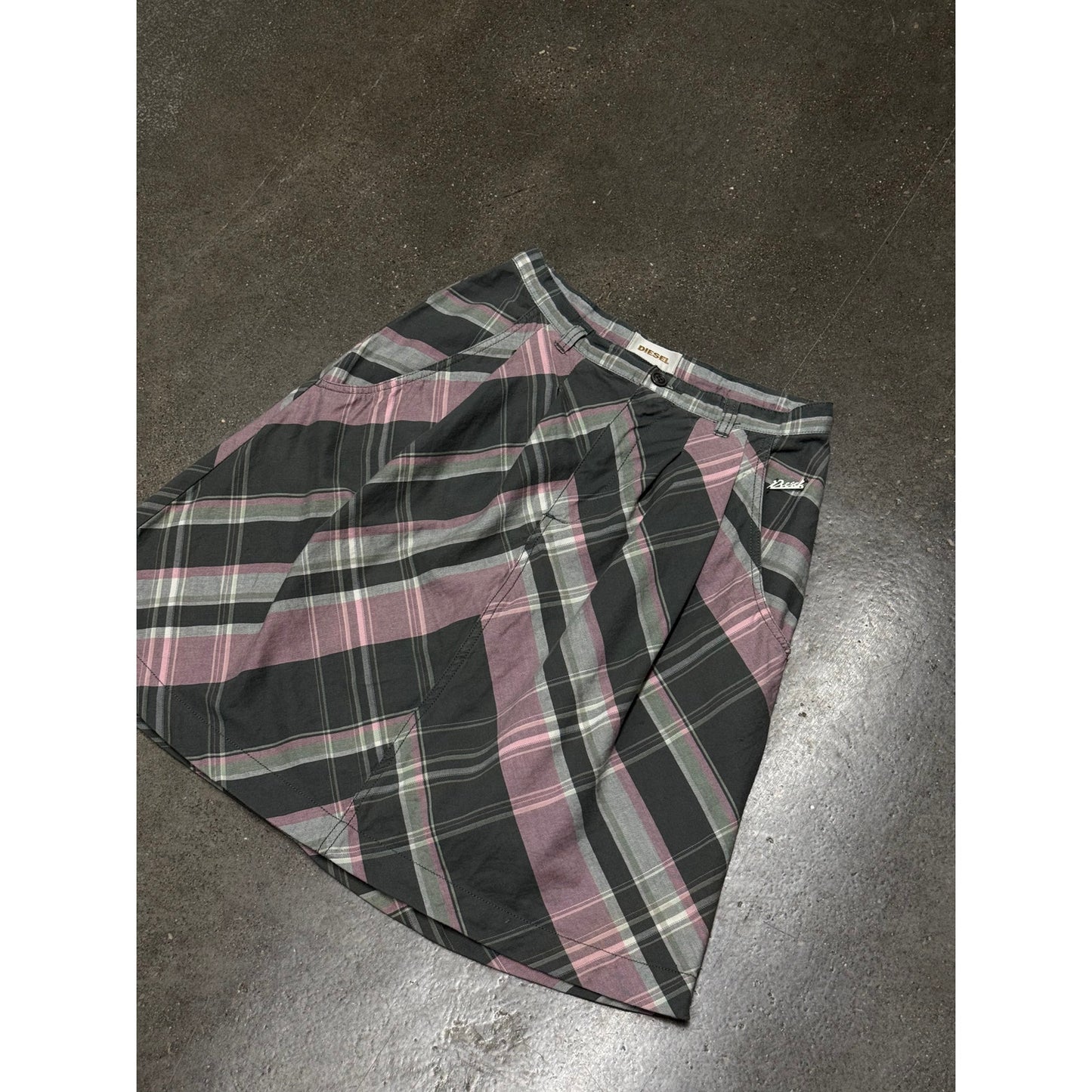 Vintage Y2K Diesel Plaid Skirt