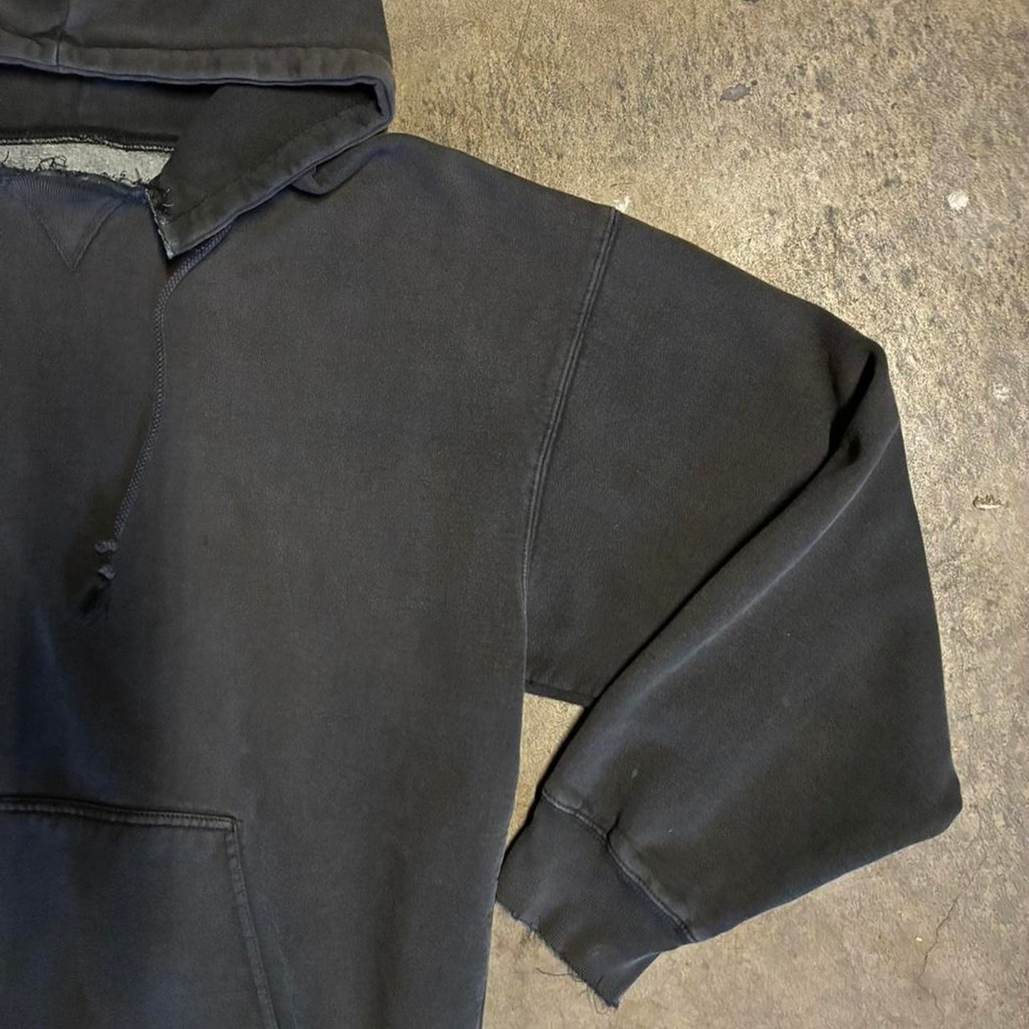 Vintage Heavyweight Sun Faded Black Hoodie