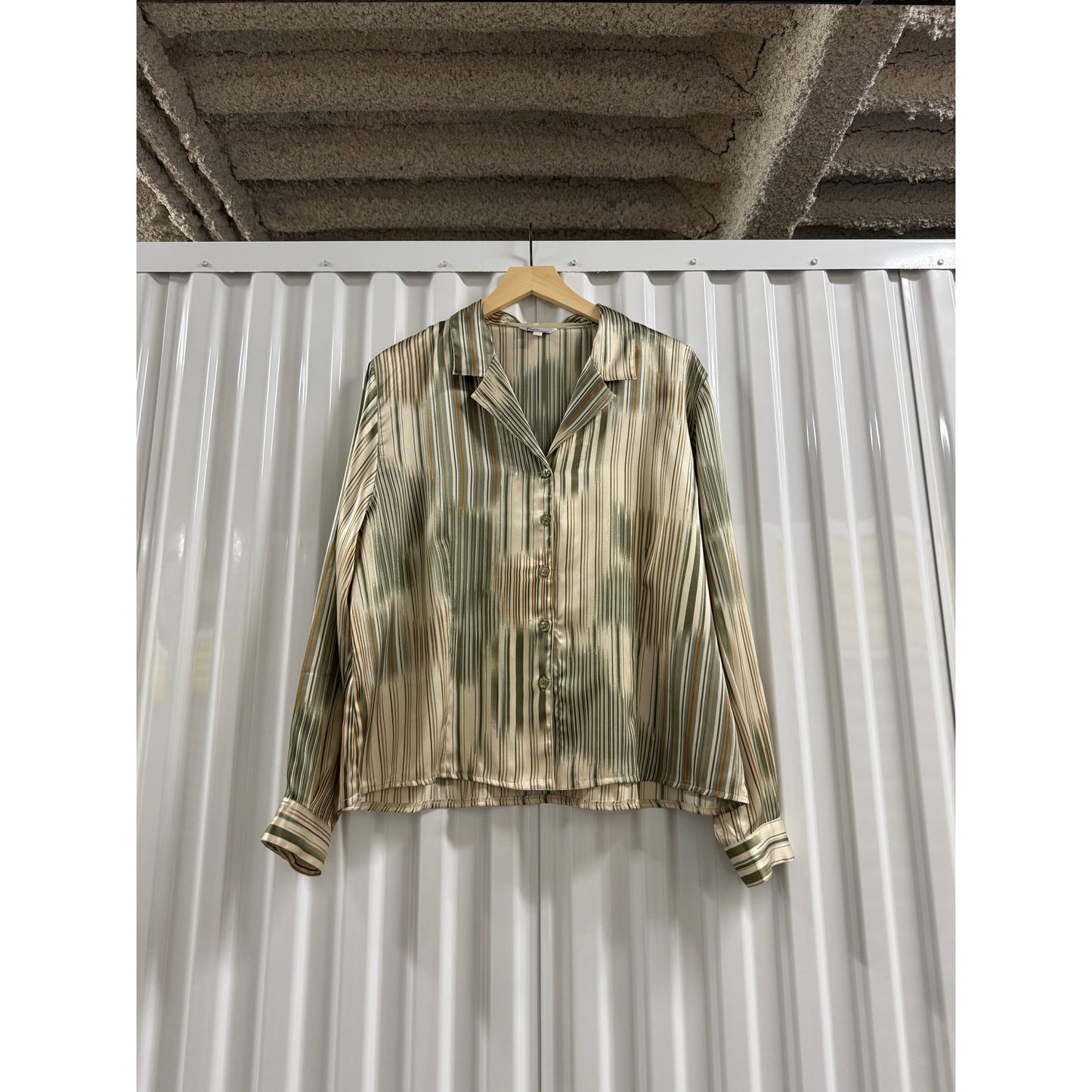 Vintage 1980s European Silk Button Up